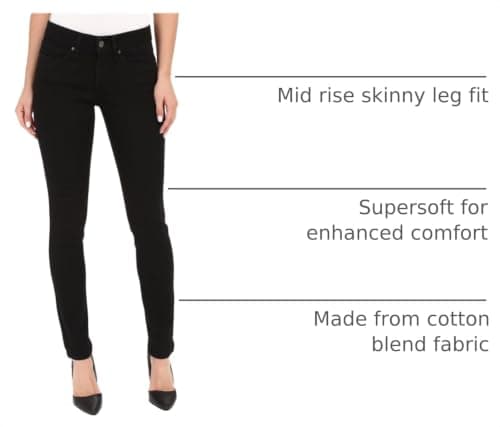 Levi's Womens 711 Skinny (Also Available In Plus) Jeans, Soft Black, 28 Short US — view 3
