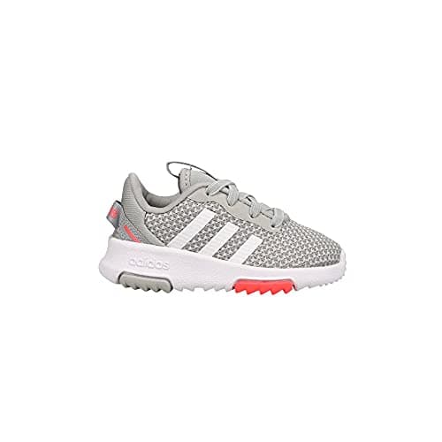 adidas unisex child Racer Tr 2.0 Running Shoe, Grey/White/Signal Pink, 4.5 Little Kid US — view 2