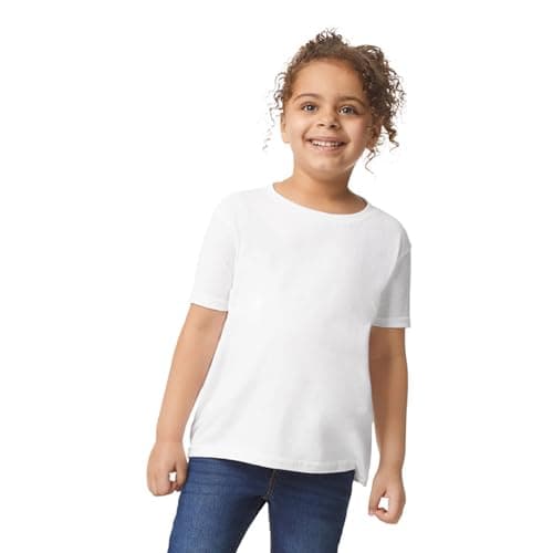 Gildan Youth Toddler T-Shirt, Style G5100P, 2-Pack, White, 4T