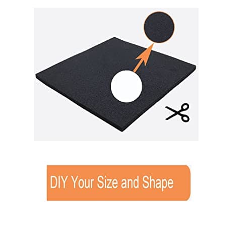 Adhesive Foam Padding, 4 Pieces Neoprene Foam Anti Vibration Pads High Density Closed Cell Foam Sheet, Insulation Soundproofing Black (4" x 4" x 3/4", 4 Pcs) — view 3