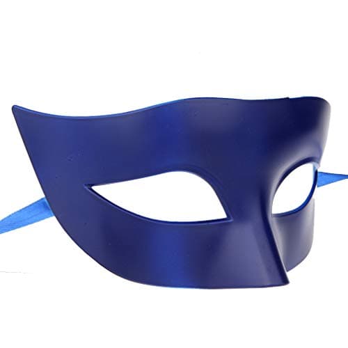 Couples Pair Mardi Gras Venetian Masquerade Masks Set Party Costume Decorations (Black&Dark Blue) — view 5