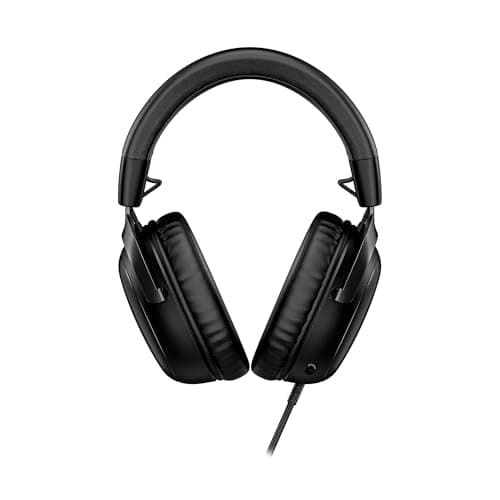 HyperX Cloud III – Wired Gaming Headset, PC, PS5, Xbox Series X|S, Angled 53mm Drivers, DTS Spatial Audio, Memory Foam, Durable Frame, Ultra-Clear 10mm Mic, USB-C, USB-A, 3.5mm – Black