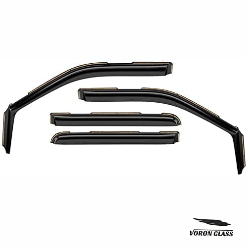 Voron Glass in-Channel Extra Durable Rain Guards for Trucks Ford F150 2015-2020 SuperCrew (fit for Ford F250-F550 17-22), Window Deflectors, Vent Window Visors, 4 Pieces -200328 — view 7