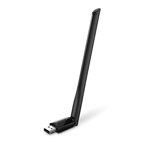 TP-Link AC600 USB WiFi Adapter for Desktop PC (Archer T2U Plus)- Wireless Network Adapter for Desktop with 2.4GHz, 5GHz High Gain Dual Band 5dBi Antenna, Supports Win11/10/8.1/8/7/XP, Black