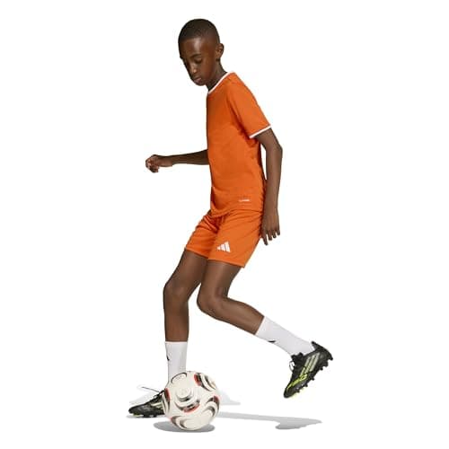 adidas Unisex-Kids Entrada26 Shorts, Team Orange/White, Small