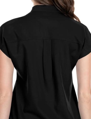 2026 Newest Scrubs Set for Women, 4-Way Stretch Medical Workwear Nurse Uniforms Set Modern Scrub Top & Jogger Pants — view 6