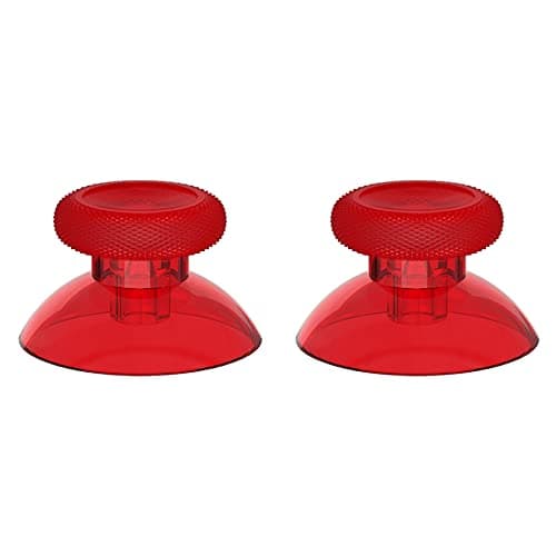 eXtremeRate Replacement Thumbsticks for Xbox Core Wireless Controller, Joysticks Repair Kit for Xbox Series X/S Controller, Custom Analog Stick Buttons for Xbox One S/X/Elite Controller - Clear Red — view 5