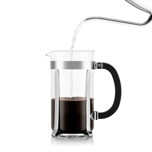 Bodum 34oz Chambord French Press Coffee Maker, High-Heat Borosilicate Glass, Polished Stainless Steel – Made in Portugal — view 2