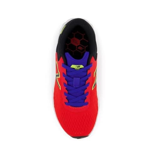 New Balance Kid's Fresh Foam Arishi V2 Lace-up Running Shoe, Neo Flame/Black/Lemonade, 10.5 Little Kid — view 3