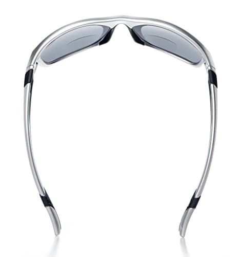 Eyekepper Fashion Sports Bifocal Sunglasses TR90 Unbreakable Outdoor Readers Baseball Running Fishing Driving Golf Softball Hiking Silver Frame Grey Lens +2.5 — view 4