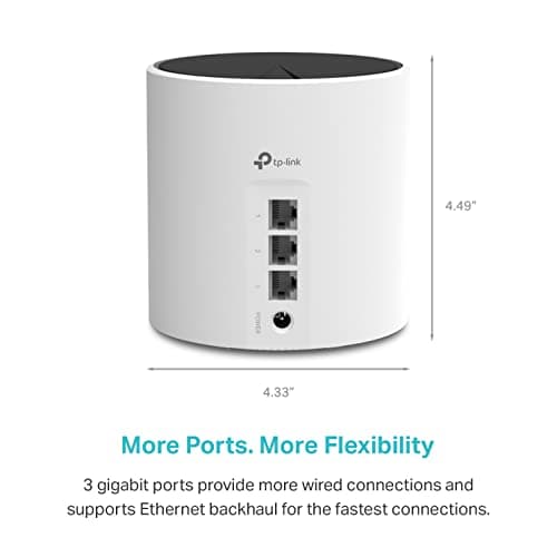TP-Link Deco X55 AX3000 WiFi 6 Mesh System - Covers up to 2500 Sq.Ft., Replaces Wireless Router and Extender, 3 Gigabit Ports, Supports Ethernet Backhaul, Deco X55(1-Pack) — view 4