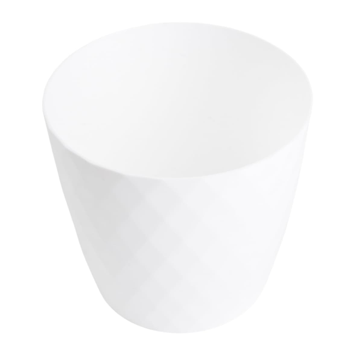 B2C Flowerpot Round Plastic plant pot Crystal Modern Decorative Small Medium Large 7 sizes 9 coolours (White, 12 cm) — view 2