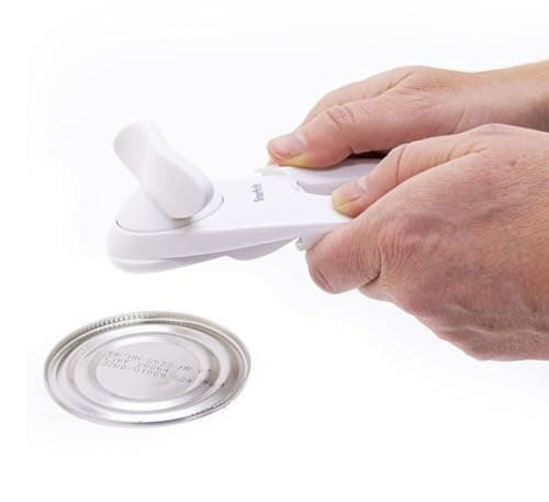 Starfrit Little Beaver Can Opener, Safe, Holds Lid and Leaves No Sharp Edges on Lid, Comfort Grip, 3-Year Warranty, White — view 5