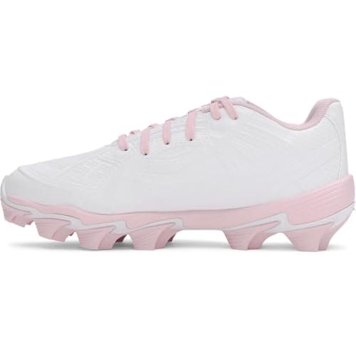 Under Armour Girls' Glyde Sola RM JR Softball Cleats, (101) White/Red/Stone, 13K, US — view 5
