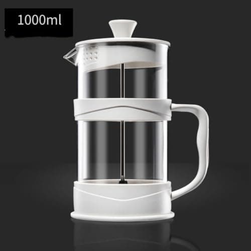 HLUXIATUD French Filter Pot, Glass Tea Maker, Hand Pressed Filter Cup 34 oz — view 3