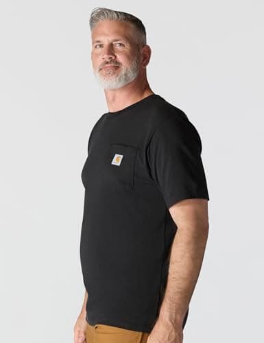 Carhartt Men's Big K87 Workwear Short Sleeve T-Shirt (Regular and Big & Tall Sizes), Black, XX-Large Tall — view 4