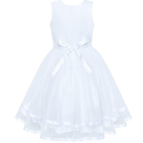 Sunny Fashion Flower Girl Dress White Wedding Party Bridesmaid Dress Size 12 Years — view 2
