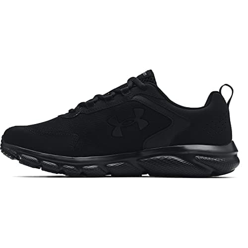 Under Armour Mens Charged Assert 9DISC Running Shoe, Black (002 Black, 12 US