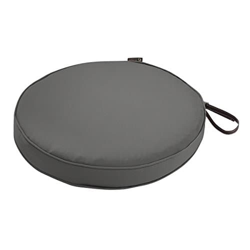 Classic Accessories 62-003-LCHARC-EC Montlake Cushion Foam and Slip Cover, Light Charcoal, 18" diameter round x 2" thick