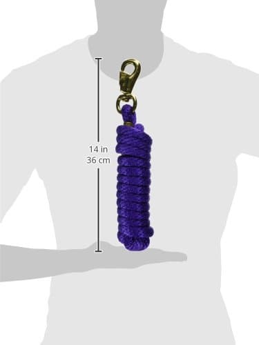 Hamilton PL58C PU Extra Heavy Poly Rope Lead with Bull Snap, Purple, 5/8-Inch Thick x 10-Feet Long — view 2