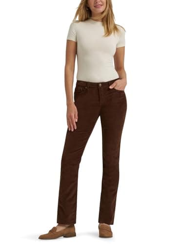 Lee Womens Legendary Mid Rise Straight Leg Jean, Bistre Cord, 2 — view 3