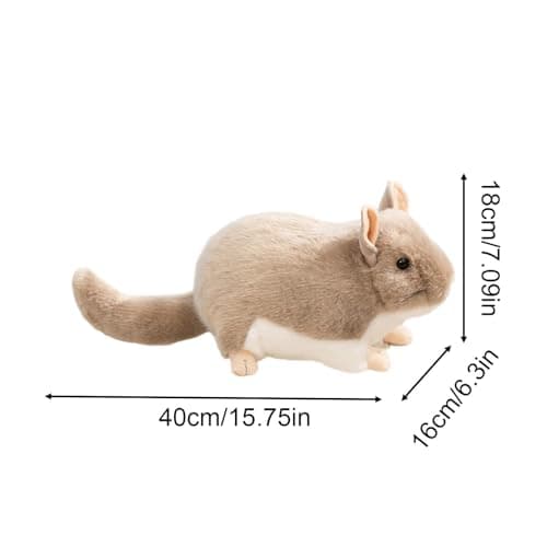 Chinchilla Stuffed Animal,Soothing Soft Small Plush Comfort Toys | Chinchilla Cage Accessories,for Hedgehogs Sugar Gliders Chewing Sleeping Hiding Nesting Indoor Outdoor Play Travel Cuddle — view 5