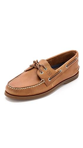 Sperry Men's Authentic Original 2-Eye Leather Boat Shoe, Sahara, 10
