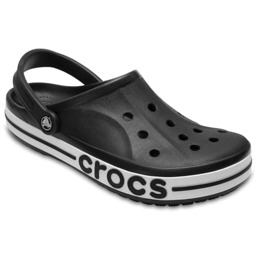 Crocs Unisex-Adult Bayaband Clogs, Black/White, 7 Men/9 Women — view 6