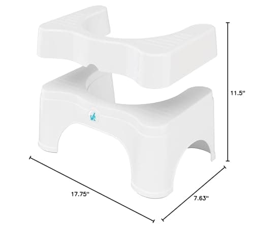Squatty Potty The Original Bathroom Toilet Stool - Adjustable 2.0, Convertible to 7" or 9" Height with Removable Topper for Adults and Kids White — view 10