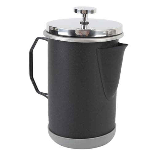 Aramox French Press Coffee Maker 304 Stainless Steel Coffee Press 1000ml 33.81oz 4 to 6 Cup Tea and Milk Froth Maker Portable for Camping Travel Office Home (Black)