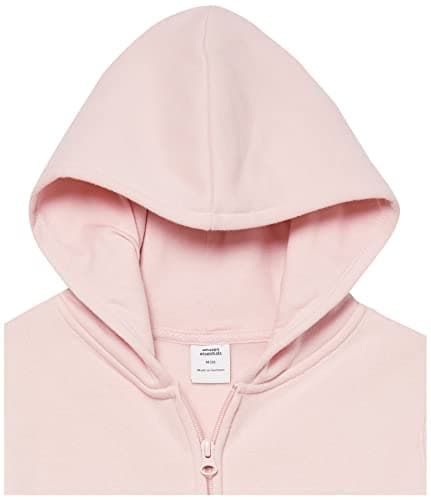 Amazon Essentials Toddler Girls' Fleece Zip-Up Hooded Sweatshirt with Lined Hood and Rib Knit Detail, Light Mauve, 3T — view 2