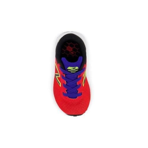 New Balance Kid's Fresh Foam Arishi V2 Bungee Running Shoe, Neo Flame/Black/Lemonade, 5 Toddler — view 3