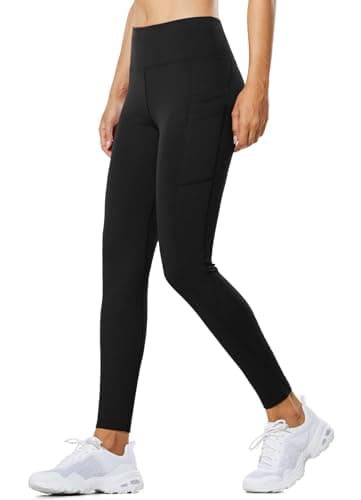 baleaf Fleece Lined Leggings Women Winter Thermal Leggings for Women Waterproof Hiking Pants Warm Tights Skiing Running Yoga Travel Gear Black M — view 5