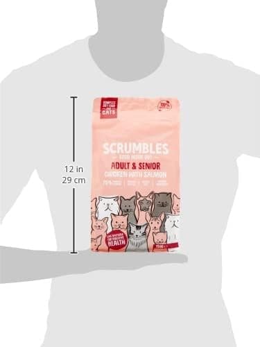 Scrumbles All Natural Dry Cat Food With 75% Chicken and Fresh Salmon, High Protein Food for Adults And Seniors, 750 g Salmon - Adult 750 g (Pack of 1) — view 3