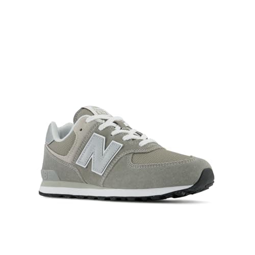 New Balance Kids 574 V1 70s Racing Lace-up Sneaker, Grey/White, 4.5 M Big Kid (8-12 Years) — view 4