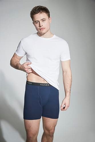 Hanes mens 4 Pack boxer briefs, Black/Grey, Large US — view 9