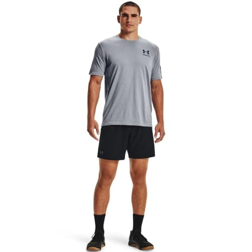 Under Armour Men's New Freedom Flag T-Shirt, Steel Medium Heather (035)/Black, Medium — view 2