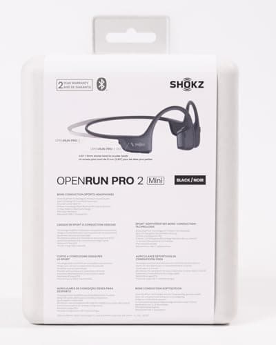 SHOKZ OpenRun Pro 2-Bone Conduction Headphones,Open-Ear Bluetooth Wireless Sport Earphones for Running,Workouts-Sweat Resistant,Comfortable Fit-Deep Bass,Smart Mic,Reflective Strip,Mini,Black — view 3