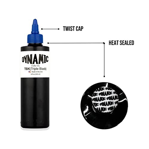 Dynamic Triple Black Tattoo Ink Bottle 8oz — view 3