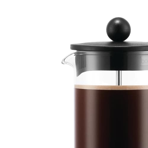 Bodum 12oz Brazil French Press Coffee Maker, High-Heat Borosilicate Glass, Black - Made in Portugal — view 8