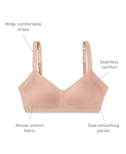 Warners womens Easy Does It No Bulge Wire-Free Bra, Butterscotch, X-Small US — view 3