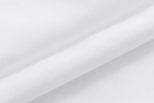 N&Y HOME Fabric Shower Curtain Liner Solid White with Magnets, Hotel Quality, Machine Washable — view 3