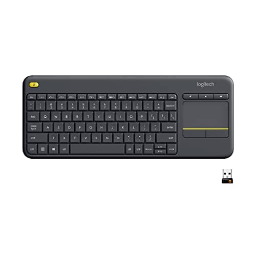 Logitech K400 Plus Wireless Touch TV Keyboard for Media Control - Black