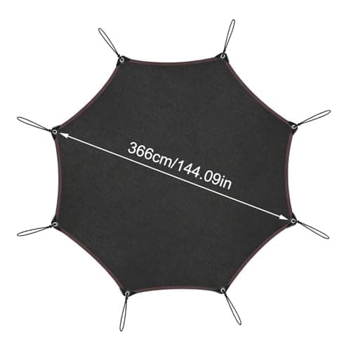 Trampoline Shade Cover, Waterproof Uv Trampoline Top Cover, Sunshade Tent Top Covers, 8 Straight Poles Round Trampolines Sun Protection, Outdoor Sunshade Accessories for 10ft 12ft 14ft — view 5