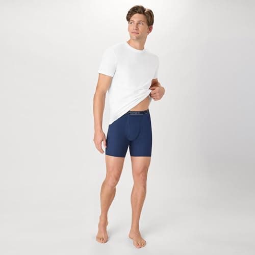 Hanes Mens Underwear Briefs, Cool Dri Moisture-wicking Cotton No-ride-up For Men, Multi-packs Available Boxer, 12 Pack - Black, Medium US — view 6