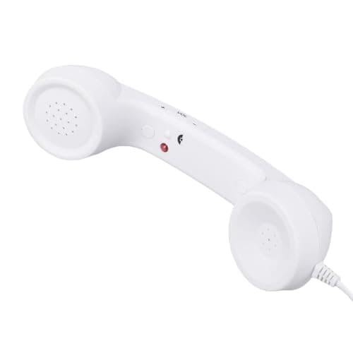 EIMSOAH Type C Retro Phone Handset with Volume Control Plug and Play Design for Cellphone Video Call Conference (White) — view 4