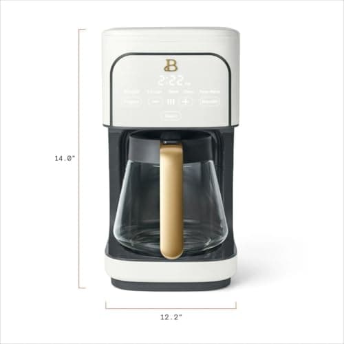 B - 12-Cup Programmable Coffee Maker with Touch Controls, Auto Brew Timer, Reusable Filter, Large Glass Carafe, Countertop Coffee Machine — view 8