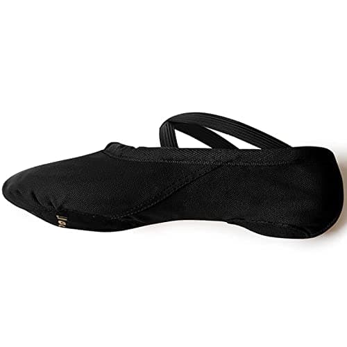 s.lemon Ballet Shoe,Cotton Canvas Split Sole Yoga Gymnastics Ballet Dance Slipper for Kids Women SF Black 36 — view 3