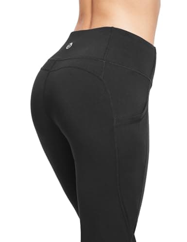 baleaf Women's Fleece Lined Leggings, High Waisted Black M — view 7
