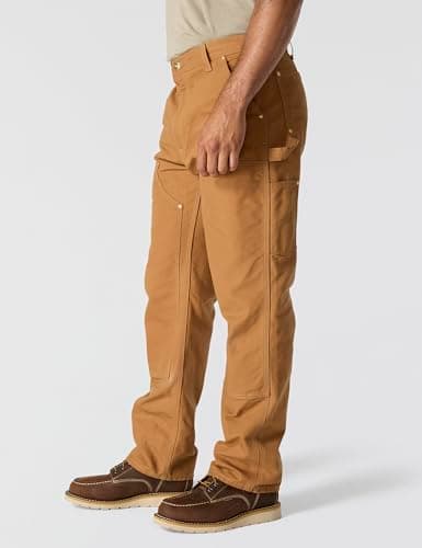 Carhartt Men's 106679 Loose Fit Firm Duck Double-Front Utility Work Pant, Carhartt Brown, 34W x 32L — view 2